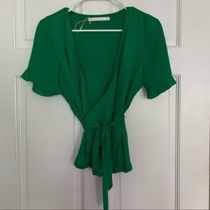 Zara wrap blouse